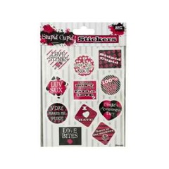 4 Pkgs Stupid Cupid Valentine Stickers~ Love/Hate, Anti-Valentines, Breakup