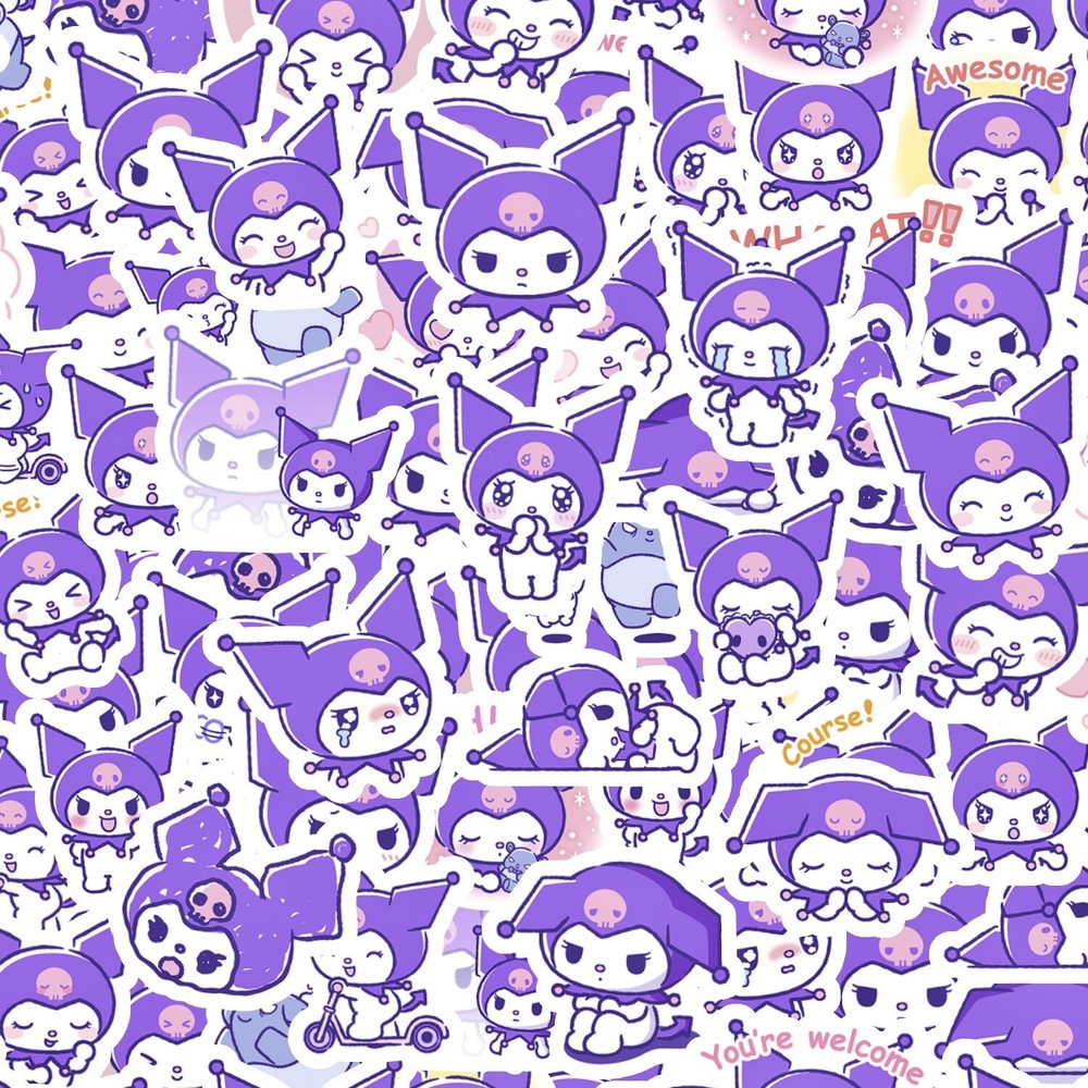 49 Kuromi Sanrio laptop Stickers Cartoon Anime Cute Kawaii Kpop