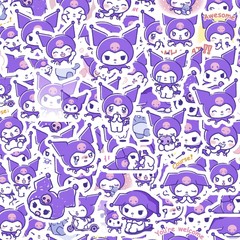 49 Kuromi Sanrio laptop Stickers Cartoon Anime Cute Kawaii Kpop