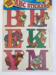 VTG 1974 Our Way Studios Stickers #2001 Giant Size ABC Stickers All 26 Letters