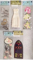 LOT OF 5 JOLEES 3D WEDDING Love Mini 5×2 Bride Dress Cake Ring Scrapbook Sticker