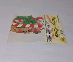 Vintage Scrap Ease Illustrated Cut Out Christmas Theme Citouts Scrapbooking Card