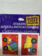 Deadstock Hallmark Party Express Construction Vehicles Sticker Packs 2pc #660