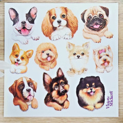 Violette Stickers – 1 Puppy Dogs Sticker Sheet – Stationery Scrapbooking Crafts
