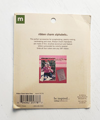 Making Memories Ribbon Charm Alphabet Set – Silver Metal Letter Charms (39 Piece