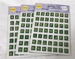 JoAnn Scrap Essentials Green Label Maker Alphabet Bubble Letter Stickers 3 Pkgs