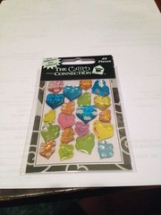 HEARTS The Card Connection 3D HEARTS STICKERS SHINEY BRIGHT MULTI-COLORED 3D NEW