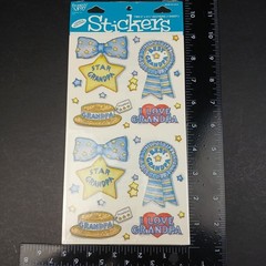 Frances Meyer Stickers Grandpa 2110-119 New 1 Sheet 2 Best Love Star Pastel