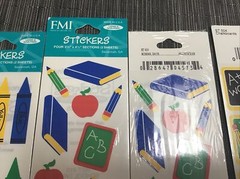 New FMI Frances Meyer Scrapbook Stickers School Days Chalkboards 6 Packs