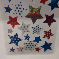 Scrapbooking Stickers Sticko Red White Blue Stars Patterns Repeats Patriotic