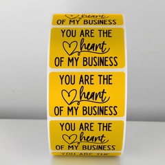 You Are the Heart of My Business Stickers Labels Thank You Packaging labels
