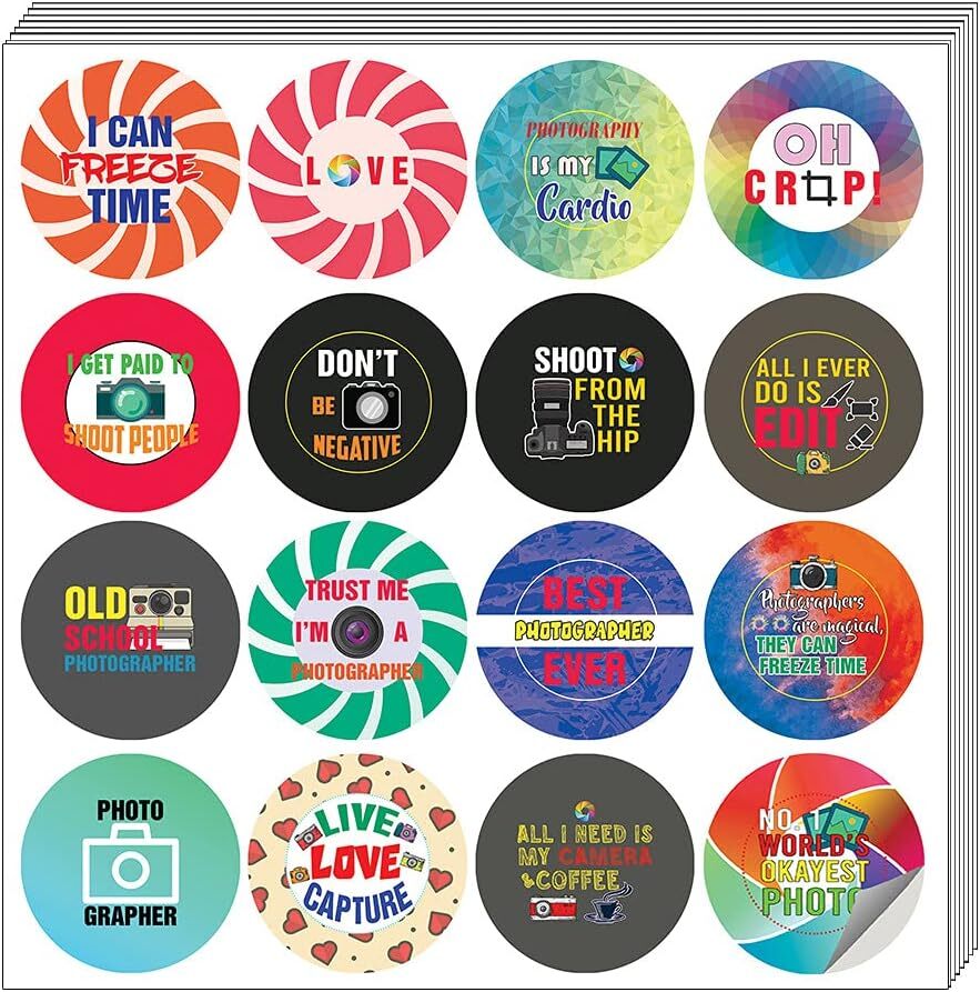 I am a Photographer Stickers (20 Sets X 16 Designs)