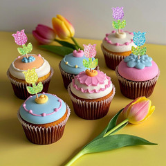 500Pcs 1.5Inch Spring Tulip Waterproof Stickers for Gifts and Classroom