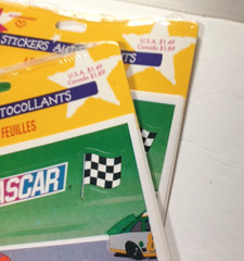 VINTAGE Hallmark Stickers Nascar Racing Race Cars New In Pack 4 Sheets Lot of 2