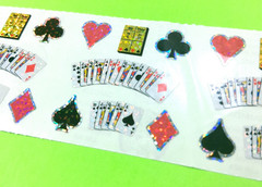 Sandylion Bridge Poker Playing Cards Casino Gambling Sticker Sheet Strip