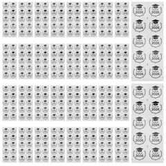 10 Sheets Gruation Sticker Cap Decorations for Graduation Graduate