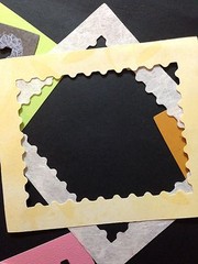 STAMP PICTURE FRAME LG. Die-cuts(4pc) 4″x3-1/2″Journaling •MADE IN USA•Memories