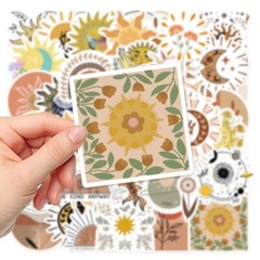 50pc SUN TOTEM Sticker, Apollo Mystery Witch Astrology Sticker, 220