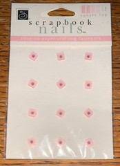 Lot Of 2 Scrapbook Interiors & Momenta Square Top Pink Nails ~Metal Flowers Gems