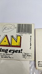 2 Pack-PAC-MAN Vintage 1982 Stick-Ons With Rolling Eyes Diamond Toymakers Bally
