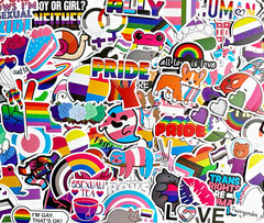 LOT of 500pc PRIDE MIX Stickers, LGTBQ Rainbow, Lesbian,Trans, Non binary
