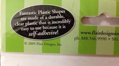 FAITH Plastic Shapes Transparent Stickers(18pc)Fantastic Plastic W/Flair•Crosses