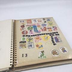 Vtg 80s Stickers Album Binder Smurfs Scratch Sniff Puffy Unicorns ET Cabbage Ptc