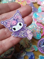 Sanrio Shaker Charms , Acrylic Flatbacks, Lot Of Hello Kitty Acrylic Charms