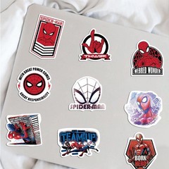 50Pcs Spiderman Sticker for Kids, Cool Cartoon Waterproof Vinyl Stickers for