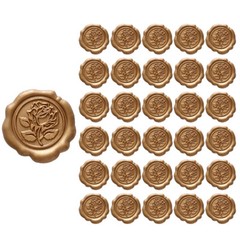 Wrapables Adhesive Wax Seal Stickers for Envelopes, Wedding Invitations (30pcs)