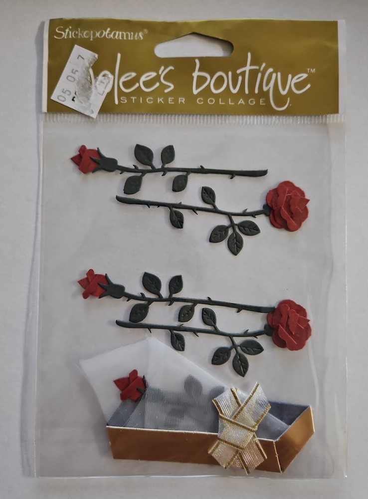 Stickopotamus Jolee’s Boutiques Sticker Collage «RED ROSES» NIP, Love, romance