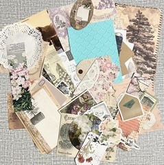 50+ Pcs, Small Lot Creative Junk Journal Ephemera, Scrapbook Collage