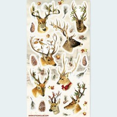 Stickii Club – Deer Stickers – Snow Winter Christmas Sticker Sheet – Crafts