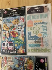 BEACH BUM SUMMER Scrapbook Stickers LOT !