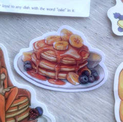 Breakfast Pancake Stickers Blueberry Food Delicious Bread Lot of 5