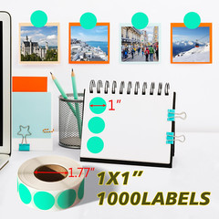 1 Inch round Permanent Adhesive Color- Dot Stickers,1000 per Roll Dots Label Dis
