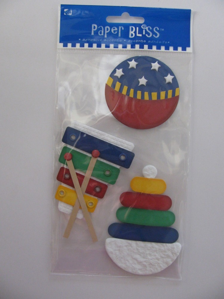 Paper Bliss Dimensional Embellishments BABY TOYS NIP
