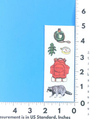 Vintage Creative Memories Hiking Gear Backpack Compass Canteen Sticker Sheet