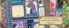 Graphic 45 FASHION FORWARD STICKERS 2 6×12 sheets ART DECO FLORALS