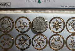 Gold Foil Label Stickers – 80 pieces Christmas Paper Crafts
