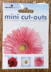 Paper House Mini Cut-Outs Floral Cut-to-Shape Rose Daisy Flowers Scrapbook Embel