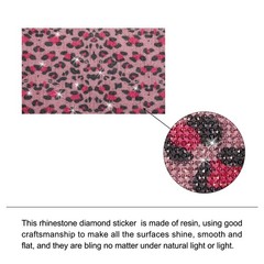 1 Pack Bling Rhinestone Sheet 9.44×7.87″ Pink Black