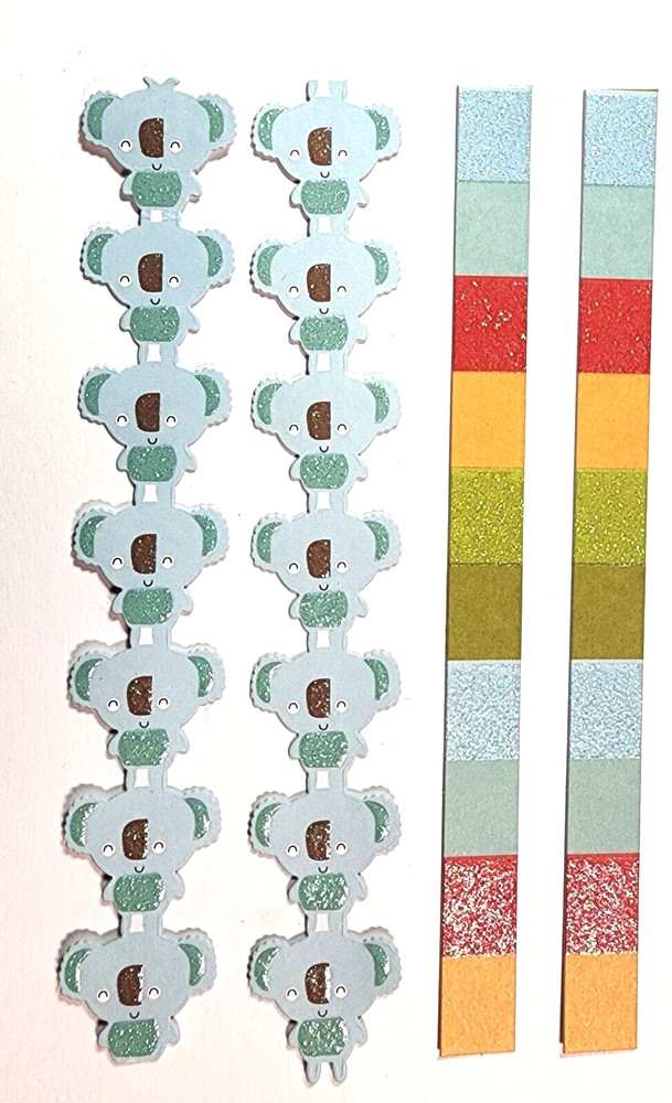 Koalas & Color Blocks Australian Glitter Accents Set of 4 Stickers Recollections