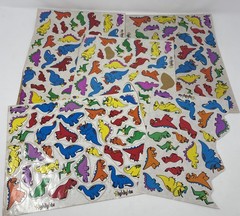 VTG Lot Of Highlights For Children Dinosaur Sticker Sheets, Scrapbooking 1990s