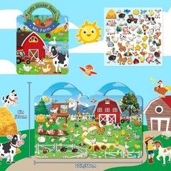 6 Sets 3D Reusable Sticker Books for Toddlers, Puffy Activity Books for Kids