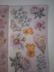 2 Sheets Flower/Butterfly Scrapbook Card Making Paper Crafts Die Cut Stickers