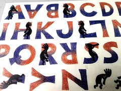 Southwest Alphabet Kokopelli Tumblebeasts Clear Stickers 2002 Scrapbooking NOS