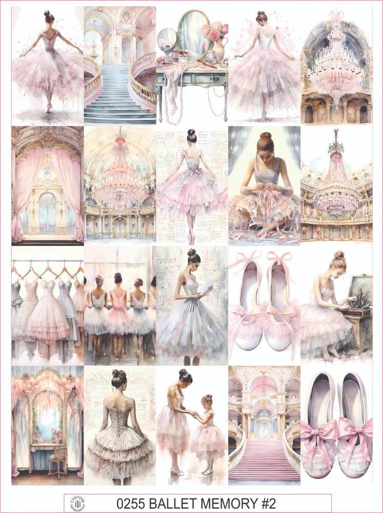 BALLET MEMORY #2 – COMPLETE SHEET OF 20 STICKERS