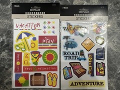 Keepsake Essentials Lot of 7 Sheets Vacation Creativity Inc Stickers Scrapbook