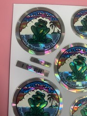 Vtg Prism Puerto Rico Frog Sticker Sheet 4×3 Inches Yo Soy De Aqui… Vending
